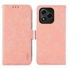 For Honor 400 Lite ABEEL Frosted Magnetic RFID Leather Phone Case(Pink) - 1
