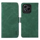 For Honor 400 Lite ABEEL Frosted Magnetic RFID Leather Phone Case(Green) - 1