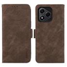 For Honor 400 Lite ABEEL Frosted Magnetic RFID Leather Phone Case(Brown) - 1