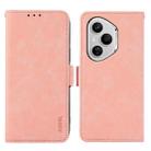 For Honor 400 Pro Global 160.8mm ABEEL Frosted Magnetic RFID Leather Phone Case(Pink) - 1