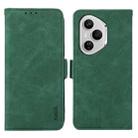 For Honor 400 Pro Global 160.8mm ABEEL Frosted Magnetic RFID Leather Phone Case(Green) - 1