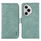 For Honor 400 Pro Global 160.8mm ABEEL Frosted Magnetic RFID Leather Phone Case(Cyan) - 1
