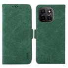 For Honor X6c 4G ABEEL Frosted Magnetic RFID Leather Phone Case(Green) - 1