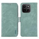 For Honor X6c 4G ABEEL Frosted Magnetic RFID Leather Phone Case(Cyan) - 1