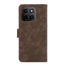 For Honor X6c 4G ABEEL Frosted Magnetic RFID Leather Phone Case(Brown) - 3