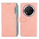 For Honor X9C 5G Global ABEEL Color Block Magnetic RFID Leather Phone Case(Pink-Cyan) - 1