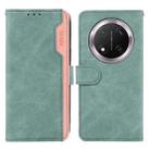 For Honor X9C 5G Global ABEEL Color Block Magnetic RFID Leather Phone Case(Cyan-Pink) - 1