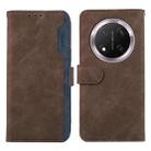 For Honor X9C 5G Global ABEEL Color Block Magnetic RFID Leather Phone Case(Brown-Blue) - 1