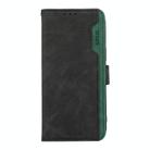 For Honor 400 ABEEL Color Block Magnetic RFID Leather Phone Case(Black-Green) - 2