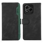 For Honor 400 Lite ABEEL Color Block Magnetic RFID Leather Phone Case(Black-Green) - 1