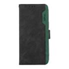 For Honor 400 Lite ABEEL Color Block Magnetic RFID Leather Phone Case(Black-Green) - 2