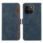 For Honor X6c 4G ABEEL Color Block Magnetic RFID Leather Phone Case(Blue-Brown) - 1