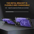 For iPhone 11 Lens Holder MagSafe Phone Case(Purple) - 3