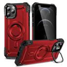 For iPhone 12 Pro Lens Holder MagSafe Phone Case(Red) - 1