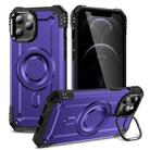 For iPhone 12 Pro Lens Holder MagSafe Phone Case(Purple) - 1