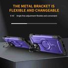 For iPhone 13 Lens Holder MagSafe Phone Case(Purple) - 3