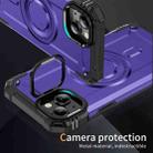 For iPhone 14 Lens Holder MagSafe Phone Case(Purple) - 2