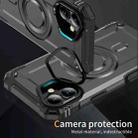 For iPhone 16 Lens Holder MagSafe Phone Case(Grey) - 2
