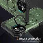 For iPhone 16 Plus Lens Holder MagSafe Phone Case(Army Green) - 2