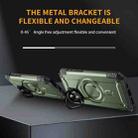 For iPhone 16 Plus Lens Holder MagSafe Phone Case(Army Green) - 3