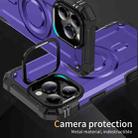 For iPhone 16 Pro Max Lens Holder MagSafe Phone Case(Purple) - 2