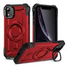 For iPhone XR Lens Holder MagSafe Phone Case(Red) - 1