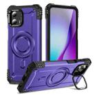 For Motorola Moto G 5G 2023 Lens Holder MagSafe Phone Case(Purple) - 1