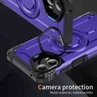 For Motorola Moto G 5G 2024 Lens Holder MagSafe Phone Case(Purple) - 2