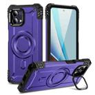 For Motorola Moto G Stylus 5G 2023 Lens Holder MagSafe Phone Case(Purple) - 1