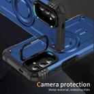 For Samsung Galaxy A04s Lens Holder MagSafe Phone Case(Blue) - 2