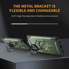 For Samsung Galaxy A06 Lens Holder MagSafe Phone Case(Army Green) - 3