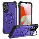 For Samsung Galaxy A14 5G / 4G Lens Holder MagSafe Phone Case(Purple) - 1