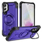 For Samsung Galaxy A35 5G Lens Holder MagSafe Phone Case(Purple) - 1