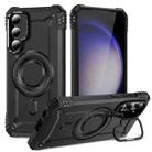 For Samsung Galaxy S23+ 5G Lens Holder MagSafe Phone Case(Black) - 1