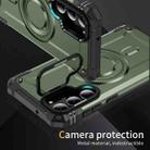 For Samsung Galaxy S23+ 5G Lens Holder MagSafe Phone Case(Army Green) - 2