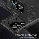 For Samsung Galaxy S23 Ultra 5G Lens Holder MagSafe Phone Case(Black) - 2