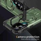 For Samsung Galaxy S24+ 5G Lens Holder MagSafe Phone Case(Army Green) - 2