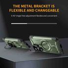 For Samsung Galaxy S24+ 5G Lens Holder MagSafe Phone Case(Army Green) - 3
