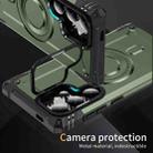 For Samsung Galaxy S24 Ultra 5G Lens Holder MagSafe Phone Case(Army Green) - 2