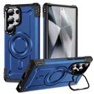 For Samsung Galaxy S24 Ultra 5G Lens Holder MagSafe Phone Case(Blue) - 1