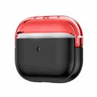 Moonlight Box TPU Shockproof Earphone Protective Case(Transparent Red + Black) - 1