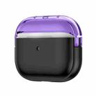 Moonlight Box TPU Shockproof Earphone Protective Case(Transparent Purple + Black) - 1