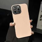 For iPhone 16 Litchi Texture TPU Black Lens Frame Phone Case(Pink) - 2