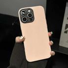 For iPhone 15 Pro Litchi Texture TPU Black Lens Frame Phone Case(Pink) - 2