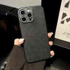 For iPhone 14 Litchi Texture TPU Black Lens Frame Phone Case(Black) - 2