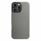For iPhone 13 Pro Litchi Texture TPU Black Lens Frame Phone Case(Grey) - 1