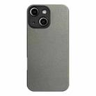 For iPhone 13 Litchi Texture TPU Black Lens Frame Phone Case(Grey) - 1