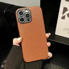 For iPhone 11 Pro Litchi Texture TPU Black Lens Frame Phone Case(Brown) - 2