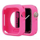 For Apple Watch Series 38mm / 40mm Candy Silicone Half Coverage Watch Case(Pink Red) - 1