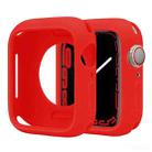 For Apple Watch Series 42mm / 44mm Candy Silicone Half Coverage Watch Case(Red) - 1